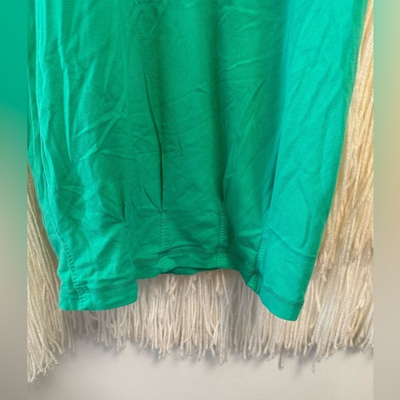 Lululemon Tank Attached Bra Womens Size 0 Flowy Overtop Green White Floral Bra - Picture 5 of 8